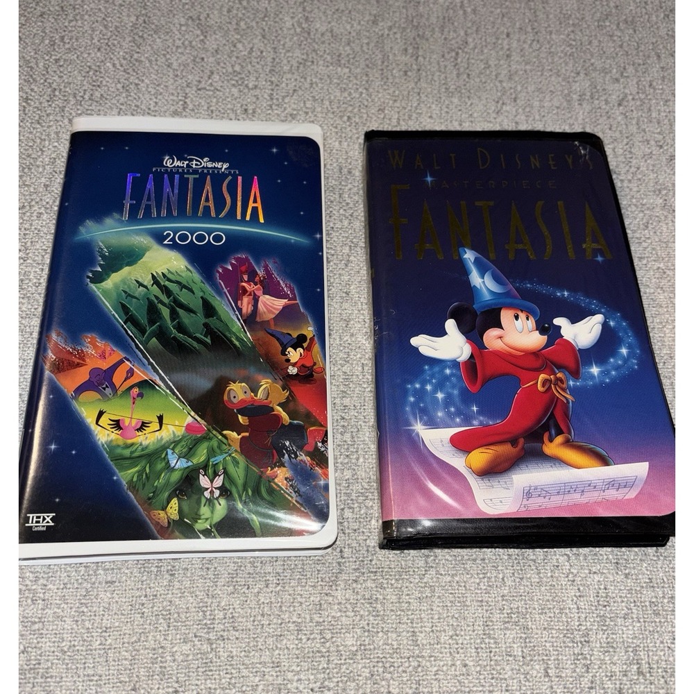 Walt Disney's Masterpiece Fantasia (VHS, 1991) Rare Black Diamond Edition & 2000